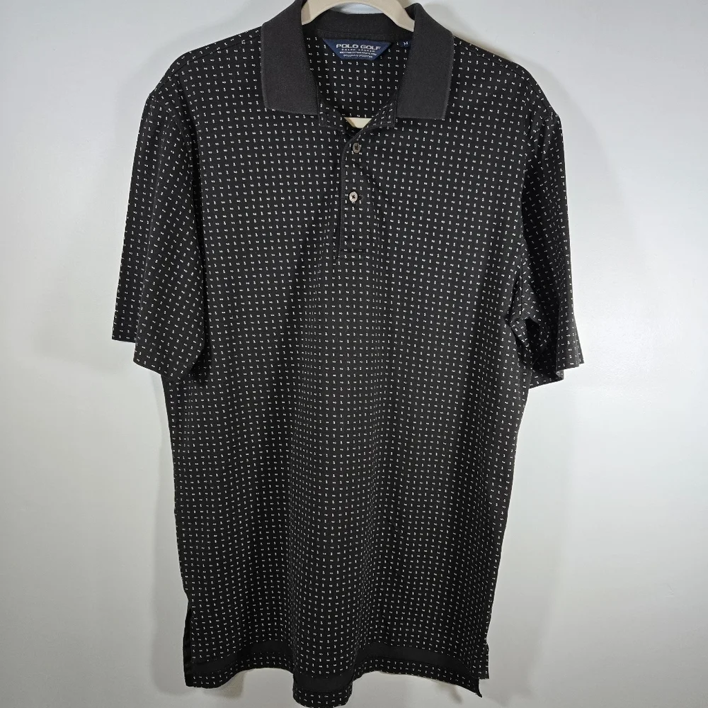 Ralph Lauren‎ Polo Golf Black 100% Pima Cotton Shirt Size Medium